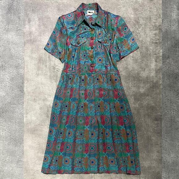 Vintage leslie faye maxi dress - Picture 1 of 8